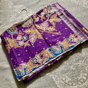 NEW Purple Indonesian Fabric for Wrap, Sarong, Sewing Projects